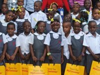Private school students visit orphanages